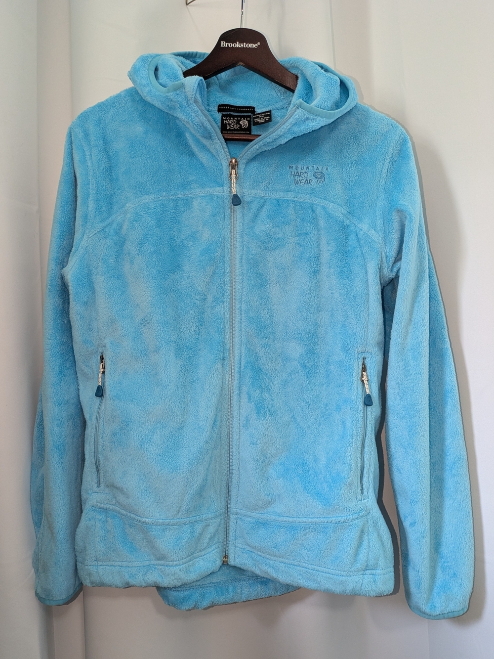 Mountain Hardwear Sky Blue Hooded Fleece Jacket